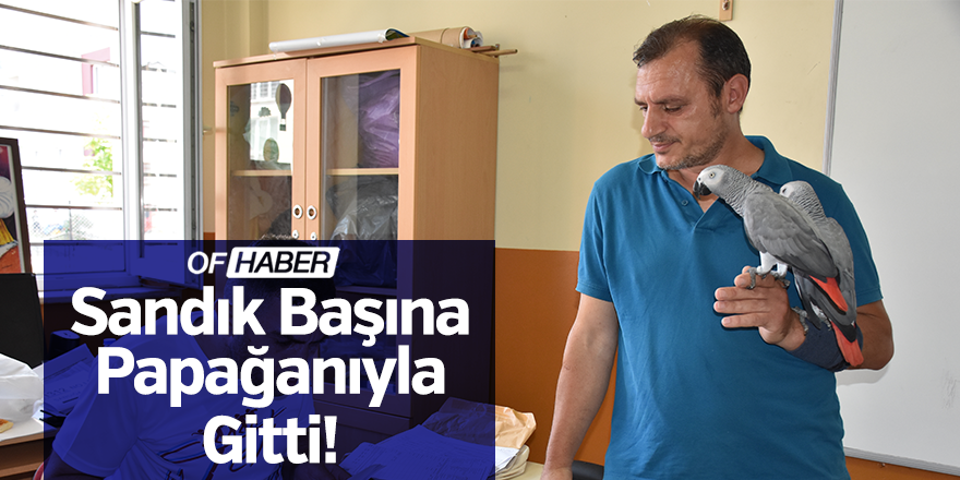 Sandık Başına Papağanlarıyla Gitti