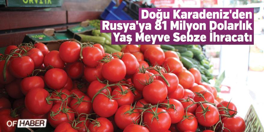 Doğu Karadeniz'den Rusya'ya 81 Milyon Dolarlık Yaş Meyve Sebze İhracatı