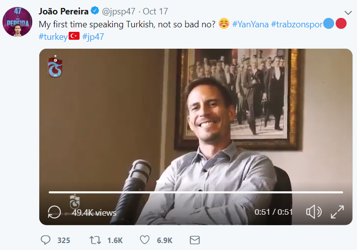 Trabzonspor'un Pereira Paylaşımı İlgi Gördü