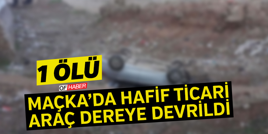 Trabzon'da Hafif Ticari Araç Dereye Devrildi: 1 Ölü