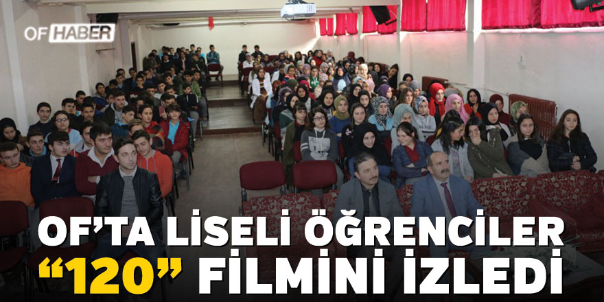Liseli öğrenciler “120” filmini izledi