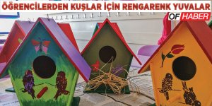Öğrencilerden Kuşlar İçin Rengarenk Yuvalar