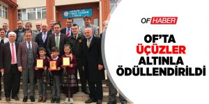 Of'ta En Çok Kitap Okuyan Üçüzler Altınla Ödüllendirildi