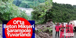 Beton Mikseri Şarampole Yuvarlandı