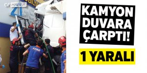 Trabzon'da Kamyon Duvara Çarptı: 1 Yaralı