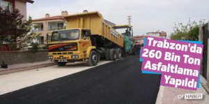 Trabzon'da 260 Bin Ton Asfaltlama Yapıldı