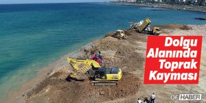 Trabzon'da Dolgu Alanında Toprak Kayması