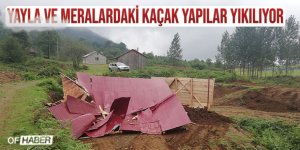 Trabzon'da Yayla Ve Meralardaki Kaçak Yapılar Yıkılıyor