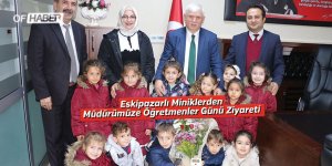 Eskipazarlı Miniklerden Müdürümüze Öğretmenler Günü ziyareti
