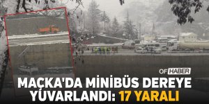 Trabzon'da Minibüs Dereye Yuvarlandı: 17 Yaralı