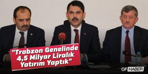 "Trabzon Genelinde 4 Milyar 624 Milyon Liralık Yatırım Yaptık"