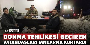 Donma Tehlikesi Geçiren Vatandaşları Jandarma Kurtardı