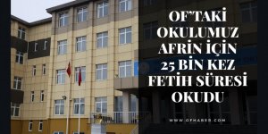 Afrin'deki Askerler İçin 25 Bin Kez Fetih Suresi Okundu