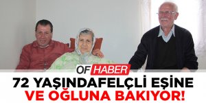 Felçli Eşine Ve Engelli Oğluna Bakıyor