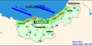 Trabzon'da Sağanak Uyarısı