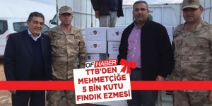 Ttb'den Mehmetçiklere 5 Bin Kutu Fındık Ezmesi